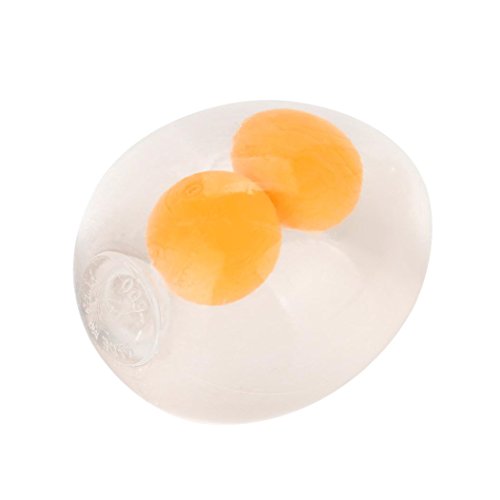 JiaMeng Juguetes de descompresión 2018,El Nuevo Funky Egg Splat Ball Squishy Toys Stress Relief Eggs Yolk Balls para niños (Claro)