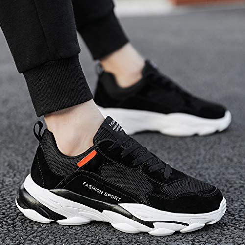 JiaMeng_ZI Moda Calzado Deportivo para Hombre Primavera Ligero Transpirable Gimnasio Zapatos de Cordones Zapatillas Casual Sneakers Resistente al Desgaste Calzado Deportivo