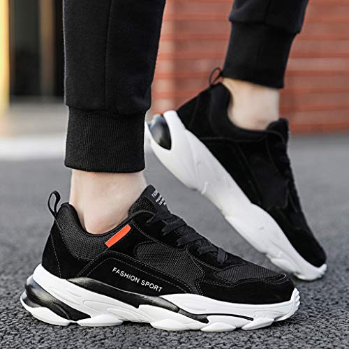 JiaMeng_ZI Moda Calzado Deportivo para Hombre Primavera Ligero Transpirable Gimnasio Zapatos de Cordones Zapatillas Casual Sneakers Resistente al Desgaste Calzado Deportivo