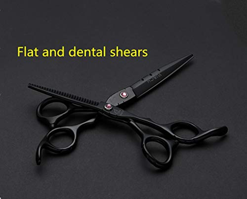 JIEKES Tijeras del corte del pelo Kit de 10 piezas Tijeras de pelo profesional tijeras de peluquería kit del corte del pelo Tijeras Cepillo for el pelo Clip Cabo y estética peine de la barbería Hair S