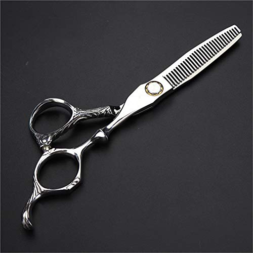 JIEKES Tijeras Peluqueria El corte de pelo tijeras Kit 440C tijeras de peluquería adelgazamiento por corte de bordes rectos de Shear Tijeras del pelo de peluquero estilista (6 pulgadas /17.5cm) Hair S