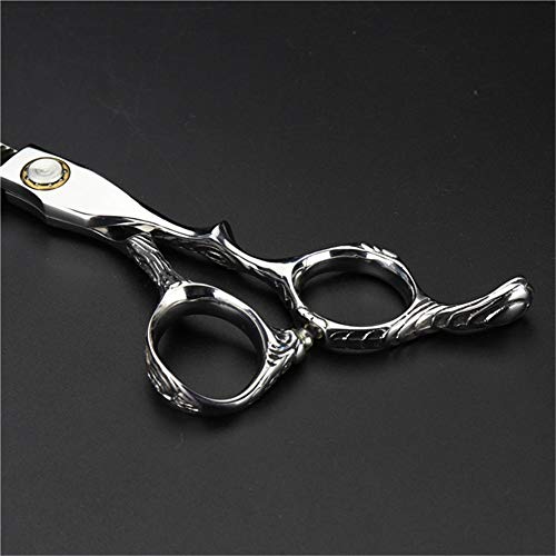 JIEKES Tijeras Peluqueria El corte de pelo tijeras Kit 440C tijeras de peluquería adelgazamiento por corte de bordes rectos de Shear Tijeras del pelo de peluquero estilista (6 pulgadas /17.5cm) Hair S