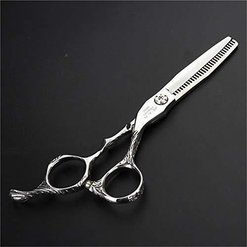 JIEKES Tijeras Peluqueria El corte de pelo tijeras Kit 440C tijeras de peluquería adelgazamiento por corte de bordes rectos de Shear Tijeras del pelo de peluquero estilista (6 pulgadas /17.5cm) Hair S