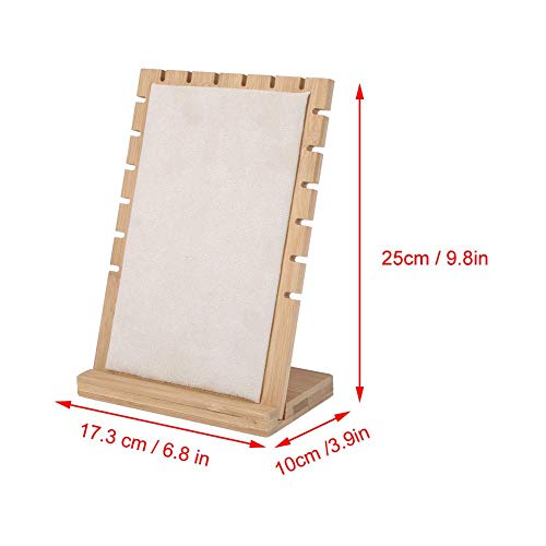 Jimfoty Sostenedor de la joyería, decoración casera de Madera Respetuoso del Medio Ambiente Duradero extraíble Soporte de la joyería Estante, para Collar Pulsera para Pendiente(Beige)