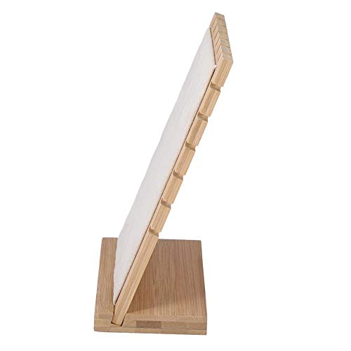 Jimfoty Sostenedor de la joyería, decoración casera de Madera Respetuoso del Medio Ambiente Duradero extraíble Soporte de la joyería Estante, para Collar Pulsera para Pendiente(Beige)