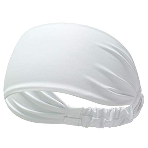 jinanshiCathy Oliver - Cinta para el pelo para hacer yoga (antitranspirante), 0, Blanco