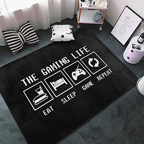 Jingclor The Gaming Life Area Alfombras, Dormitorio Salón Cocina Mat Alfombra Antideslizante Alfombra de Dormitorio Alfombra de Dormitorio Salón Alfombra de Vivero Alfombras de Niños