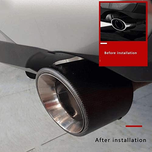 JINGXIANG Silenciadores de Escape del Coche de Fibra de Carbono Cola Consejo de Tubo Posterior del Coche Garganta de línea Recta del Borde Accesorios Fit For los Toyota RAV4 2019 2020