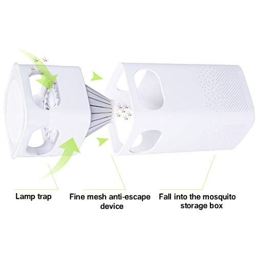 JKL Mosquito Lámpara Hogar Mosquito Asesino Fotocatalizador Bebé Mujer Embarazada Dormitorio Silencioso Enchufe Anti-Mosquito físico, 18x10cm