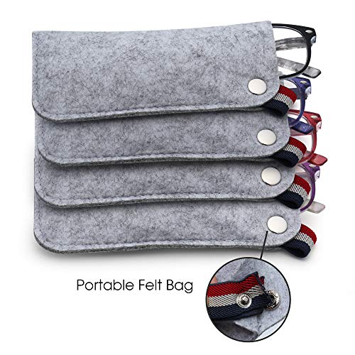 JM Gafas de Lectura Conjunto de 4 Calidad Bisagras de Resorte Hombre Mujer Anteojos Para Leer +2.75 Color Mixto