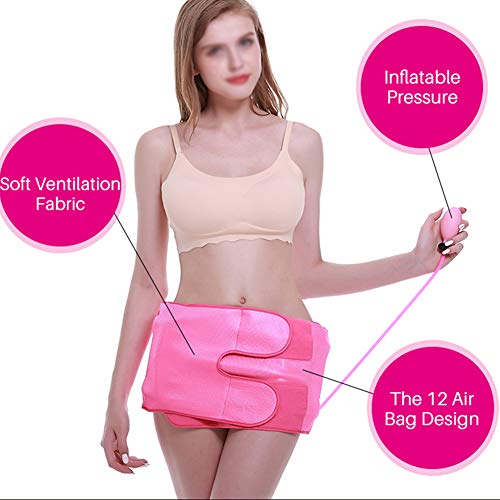 JMung Cinturón de Soporte Sacroiliaco Pélvico Postparto Faja Embarazo Inflable Caderas para Mujeres y Hombres - Estabilizan Las Articulaciones SI,Pink(110 * 27cm)