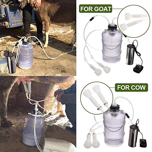 Jnzr De Cabra, Vaca de ordeño automático, 5L eléctricos de Uso doméstico ordeñadora automática Kit portátil para el hogar Pequeña Granja,For Cow