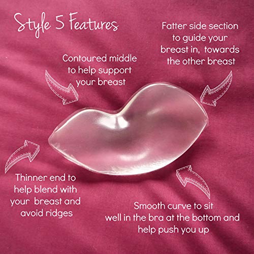 Jo Thornton - Style 5 – Los Creadores de Escotes - Aumenta hasta 1.5 Copas. Insertos de Silicona, relleno realzador de Pecho - Adecuado para copas B, C, D y E - Par de 210 g