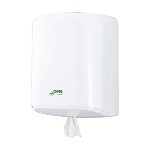 Jofel AG40700 Dispensador de Papel Mecha Azur (Box), ABS Blanco Antibacteriano