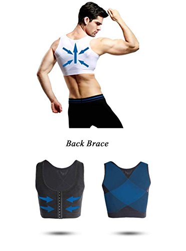 Jolie Compresion de Pecho Chaleco Hombres Adelgazante Escultor de Cuerpo Ocultar ginecomastia Camiseta sin Mangas Slim Fit Fajas para Hombre,Black,L