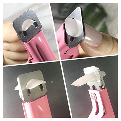 Joligel Cortatips Acero Inoxidable Corta Uñas Postizas Corta Tips Cortauñas Tijera de Uñas Guillotina Corta Uñas Falsas de una sola vez a la medida deseada, Herramientas de Manicura Profesionales