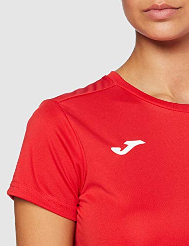 Joma Combi Woman M/C Camiseta Deportiva para Mujer de Manga Corta y Cuello Redondo, Rojo (Red), S
