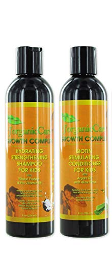 J'Organic Solutions Shampoo & Conditioner Set (for kids) with Biotin, Wheat Protein, Vitamin B5, Argan Oil, Aloa Vera & more