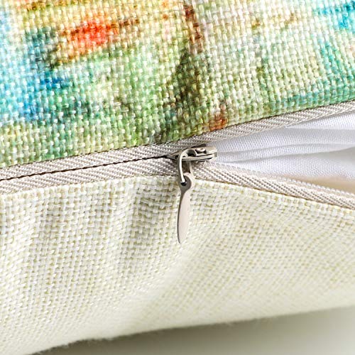 JOTOM Funda de Almohada de Lino de algodón Suave sofá Funda de cojín del Coche decoración de la Cama 45 x 45 cm, Juego de 4 (Animal Marino 2)