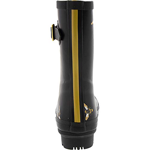 Joules Molly Welly, Botas de Agua para Mujer, Negro (Black Metallic Bees BLKMTLBEES), 37 EU