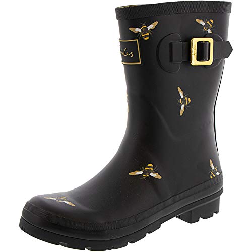Joules Molly Welly, Botas de Agua para Mujer, Negro (Black Metallic Bees BLKMTLBEES), 37 EU