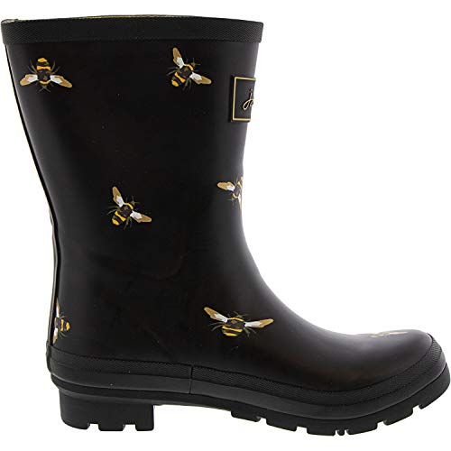 Joules Molly Welly, Botas de Agua para Mujer, Negro (Black Metallic Bees BLKMTLBEES), 37 EU