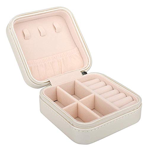 Joyero Pequeño, caso del almacenaje del recorrido para anillos y pendientes, joyería de regalo del organizador para las mujeres, gran regalo Idea