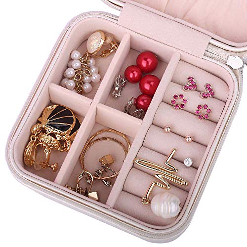 Joyero Pequeño, caso del almacenaje del recorrido para anillos y pendientes, joyería de regalo del organizador para las mujeres, gran regalo Idea