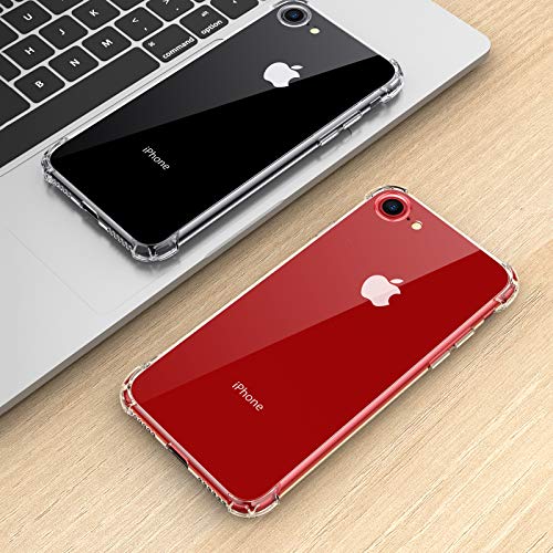 Joyguard Diseño para Funda iPhone SE 2020 con 2 Protector de Pantalla, Compatible con Funda iPhone 8 Transparente Funda iPhone 7 Silicona Funda iPhone SE 2020 - 4.7 Pulgada Transparente