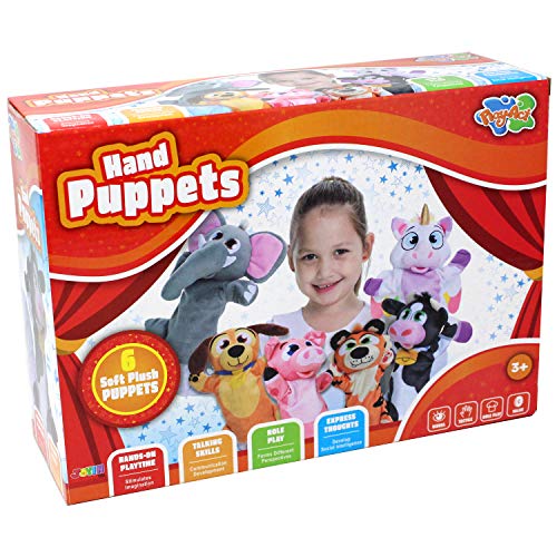 JOYIN 6PCS Títeres de Mano Marionetas de Mano Animal Juguete para Niños Juguetes de Fiesta Cumpleanos
