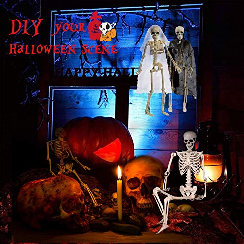 Joyjoz Decoración de Halloween,2 Piezas Esqueletos de Halloween, Accesorios de Halloween