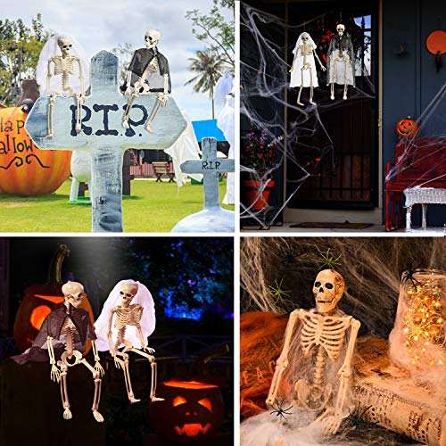 Joyjoz Decoración de Halloween,2 Piezas Esqueletos de Halloween, Accesorios de Halloween