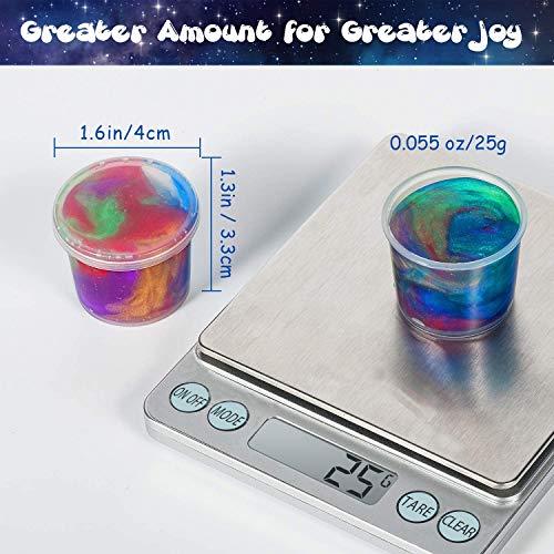Joyjoz Galaxy Slime Water Slime 24 PCS Favor de Fiesta Kit de Slime Suave No Pegajoso Juguetes para Aliviar el Estrés para Niños, Adultos