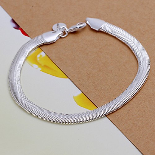 joyliveCY 2018 la moda mujer elegante 925 bañado en plata joyas pulsera soporte de suave Serpiente de hueso fresco