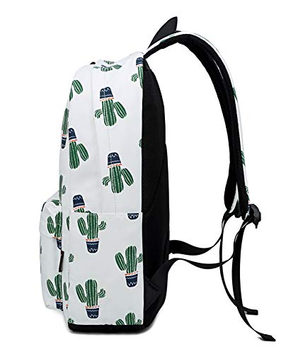 Joymoze Bonita Mochila Escolar Impermeable para Niños y Niñas - Cartera Ligera de Estampado Elegante Cactus