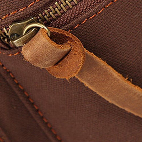 Joymoze Mochila de Lona Vintage para Hombres y Mujeres, Mochila Casual y Mochila para la Escuela marrón 912