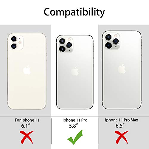 jrester Funda para iPhone 11 Pro, Animal 438 Transparente Silicona Smartphone Cascara Protectora para iPhone 11 Pro 5.8'' con Dos Pelicula Protectora Vidrio Templado