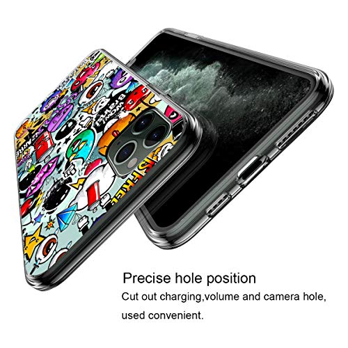 jrester Funda para iPhone 11 Pro, Animal 438 Transparente Silicona Smartphone Cascara Protectora para iPhone 11 Pro 5.8'' con Dos Pelicula Protectora Vidrio Templado