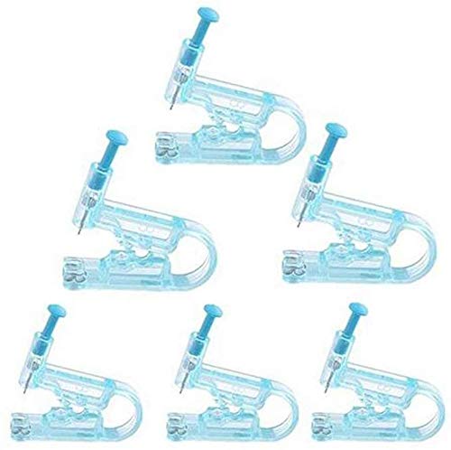 Juanwen 6 unids desechable Herramienta de la Unidad de Pistola de Piercing de oreja Nariz de perforación estéril Pistola Perforadora Ningún Dolor Taladrador