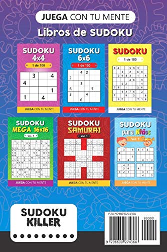 Juega con tu mente: SUDOKU KILLER Vol. 65: Colección de 100 diferentes Sudokus Killer para Adultos | Fáciles y Avanzados | Ideales para Aumentar la ... por Página | Soluciones Incluidas al Final