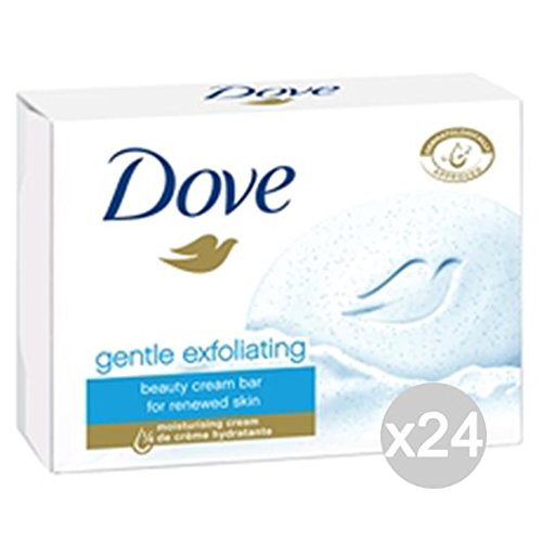 Juego de 24 jabones Dove de 2 cremas exfoliantes para el cuidado y la limpieza del cuerpo.