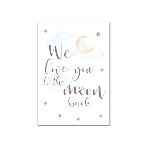 Juego de 3 Laminas 30x40 Animales Jirafa Elefante Conejo Globo Azul Citas Cuadros Inspiradoras Habitacion Bebe Infantiles Niño Pósteres Impresión en Lienzo Decoración Regalo DIN A3 Sin Marco