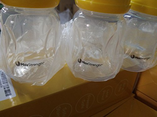 Juego de 6 botellas de leche materna con tapas a prueba de fugas por Max Strength Pro, 180 ml, botellas reutilizables de cuello ancho para la colección de leche materna y de almacenamiento, sin BPA