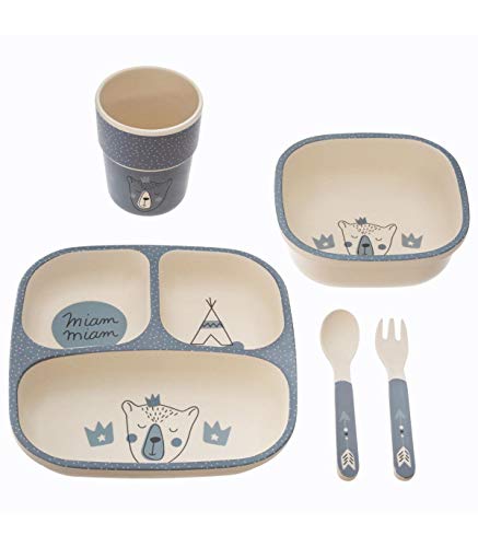 Juego de almuerzo compartimento azul