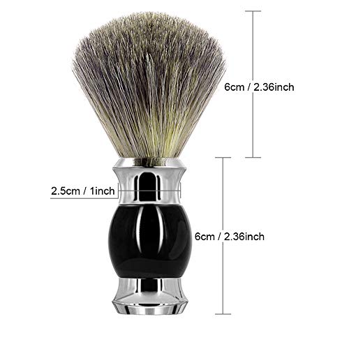 Juego de brocha de afeitar GRUTTI Premium con soporte de brocha de lujo y portaescobillas para el tazón de jabón y maquinillas de afeitar manuales para regalos de maquinilla