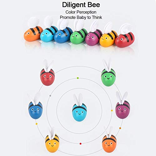 Juego de combinación de abeja para colmena, rompecabezas de clasificación de colores de madera Montessori, juguete educativo de regalo preescolar de aprendizaje temprano para niños de 2 3 4 años