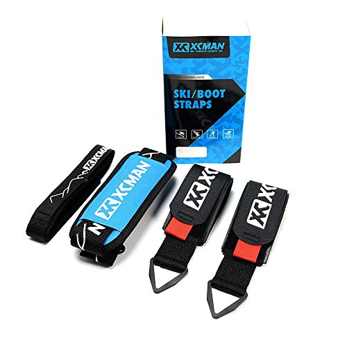 Juego de correas de esquí, correas ajustables y resistentes para el hombro de esquí con correa de botas