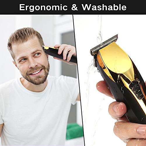 Juego de Cortapelo Profesional Inalámbrico Dazspirit para Hombres, Maquinas Cortar Cabello Profesional Recargable USB para Cabello/Barba, Incluye Peines Guía Y Otros Accesorios de Corte de Cabello