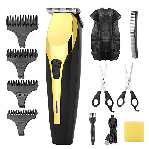 Juego de Cortapelo Profesional Inalámbrico Dazspirit para Hombres, Maquinas Cortar Cabello Profesional Recargable USB para Cabello/Barba, Incluye Peines Guía Y Otros Accesorios de Corte de Cabello