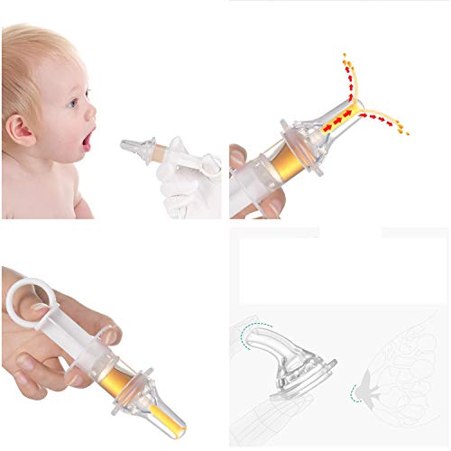 Juego de dispensador de medicina para bebés, chupete con aguja, dispensador de medicina líquida para alimentar bebidas, agua, leche, zumo, vitaminas, líquidos